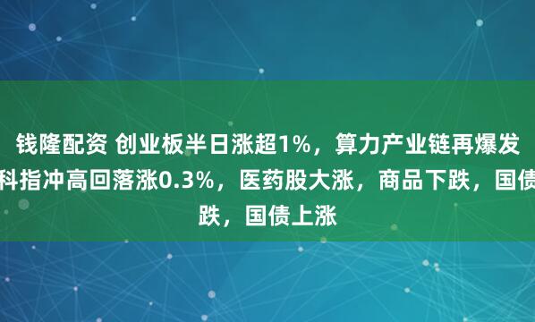 钱隆配资 创业板半日涨超1%，算力产业链再爆发，恒科指冲高回落涨0.3%，医药股大涨，商品下跌，国债上涨