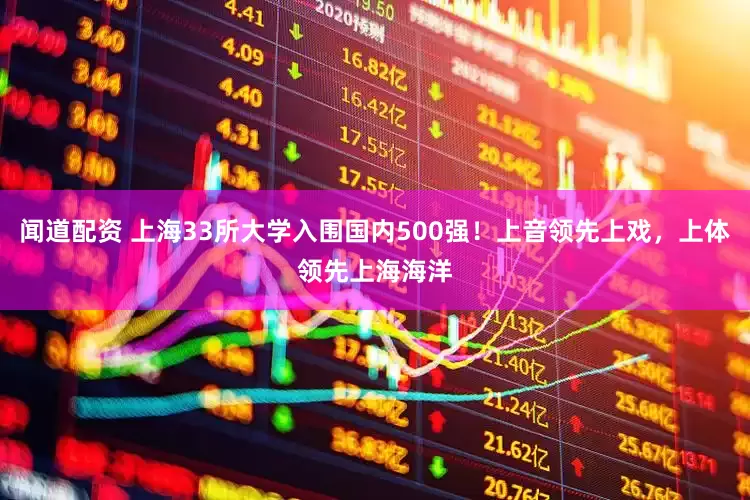 闻道配资 上海33所大学入围国内500强！上音领先上戏，上体领先上海海洋